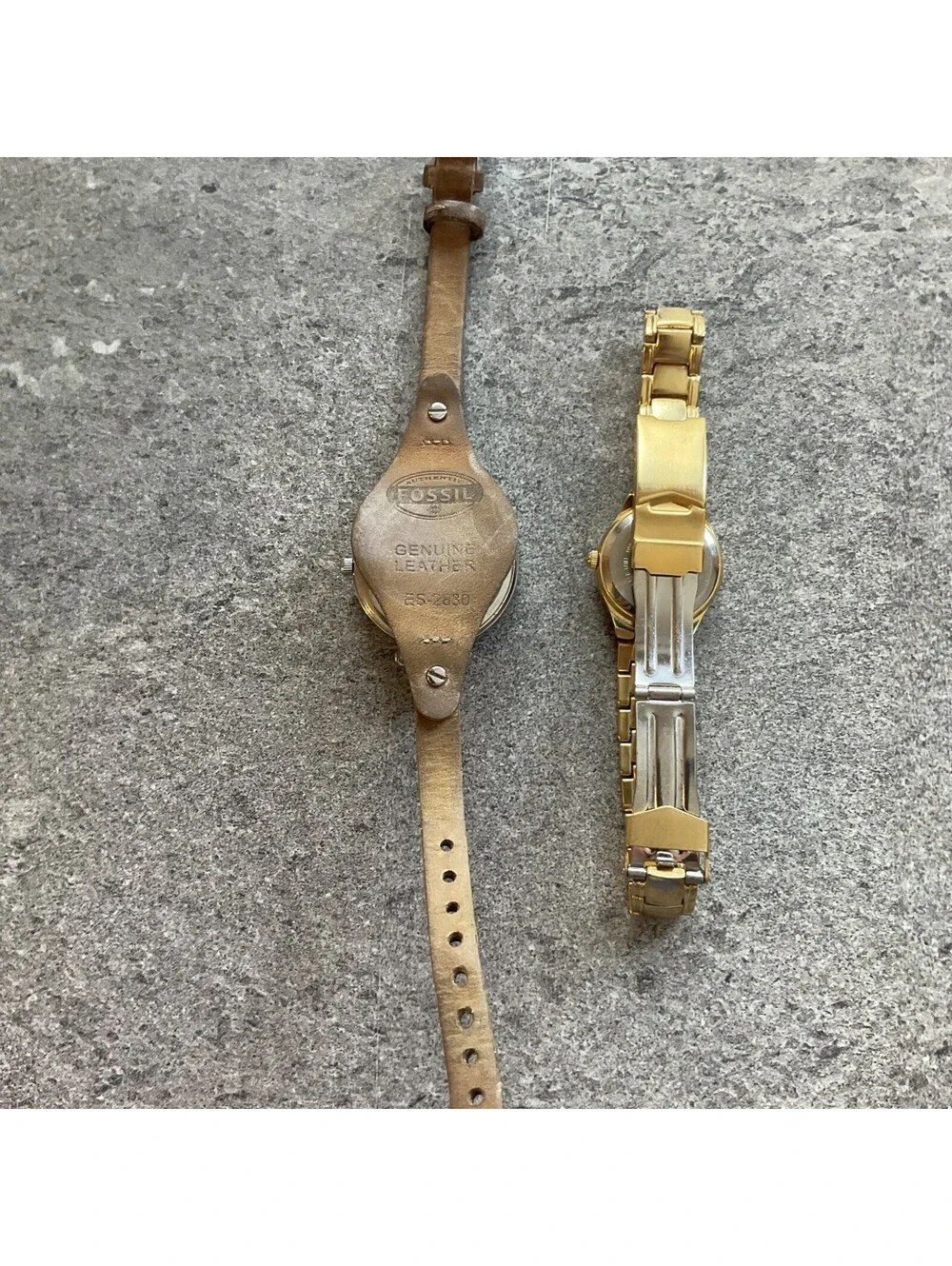 Nice Pair of Fossil And Gruen Womens Watches Both Watches Run Great D1